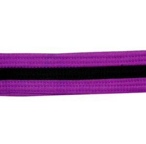 Black Striped Rank Belt, Purple – M T I